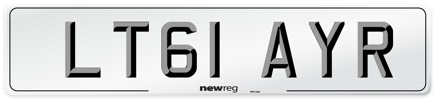 LT61 AYR Number Plate from New Reg
